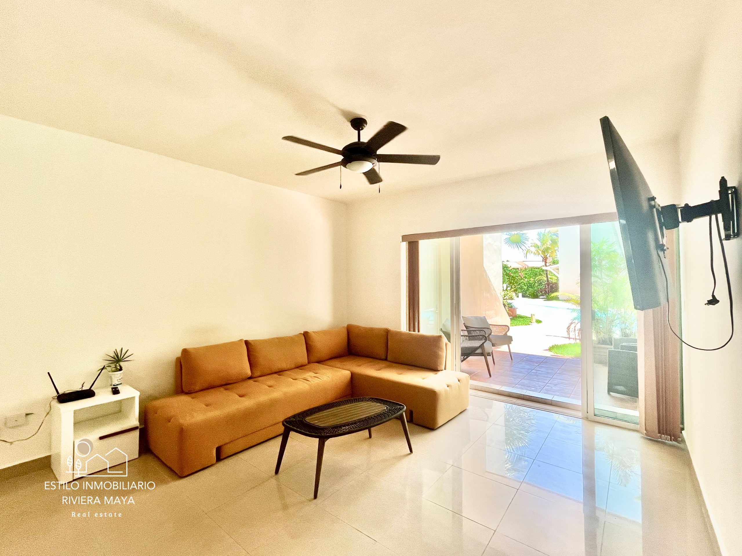 Departamento en renta con acceso al canal en Puerto Aventuras